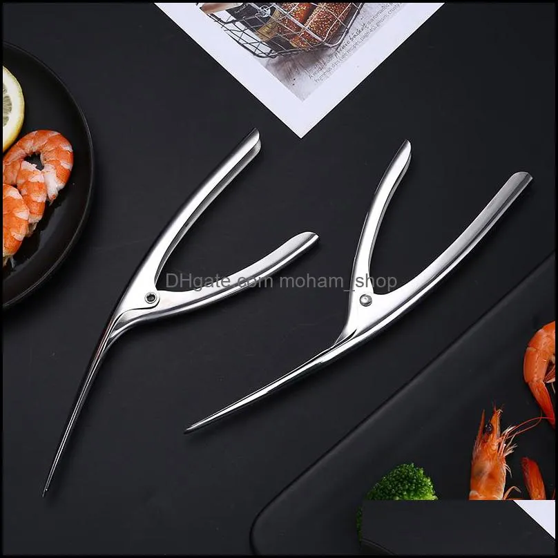 wholesale 3 steps quick peelers lobster shrimp scissors creative prawn shell seafood tools restaurant house kitchen tools dbc dh0523