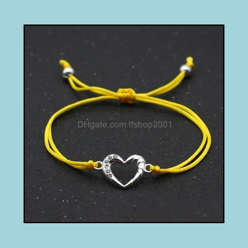 love heart charm bracelet women men lovers wish good lucky red string braided adjustable couple bracelets friendship jewelry