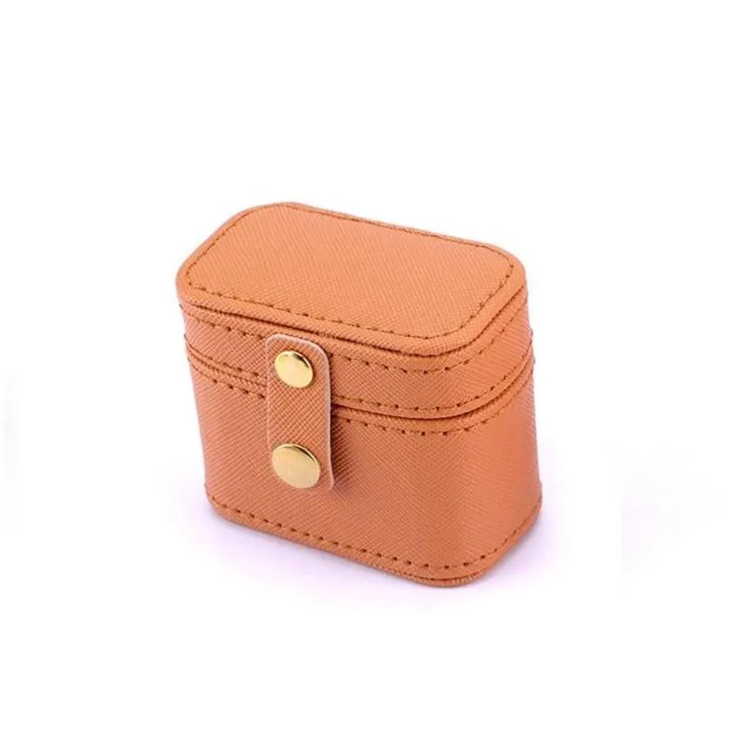 jewelry pouches portable small organizer display travel simple mini gift case boxes leather earring necklace ring holder packaging box