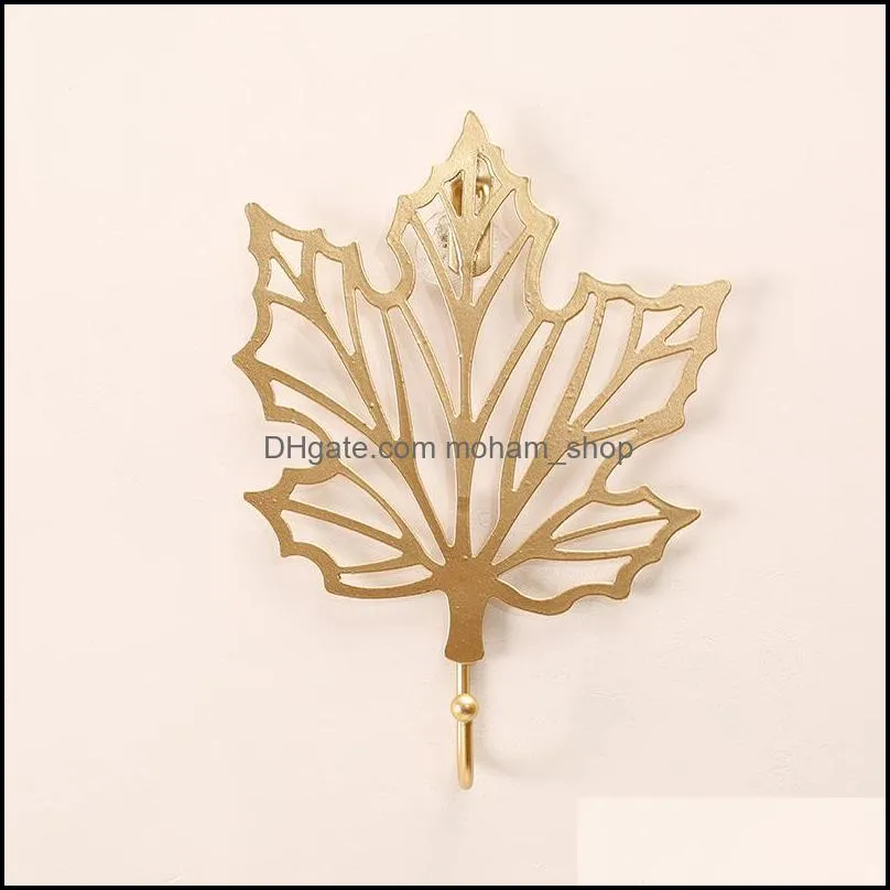 bathroom shelves nordic metal leaf hooks ins wind creative cloakroom model room if you enter the door you need to hang for decoration