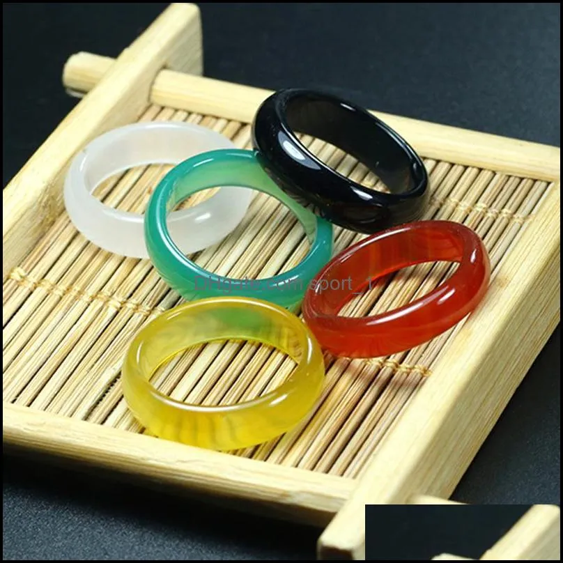 natural crystal stone band rings for women men fashion party club decor energy jewelry mixed style 1944 t2