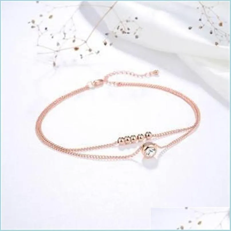 woman charm large size bracelets anklet chain link jewelry 22cm 670 q2