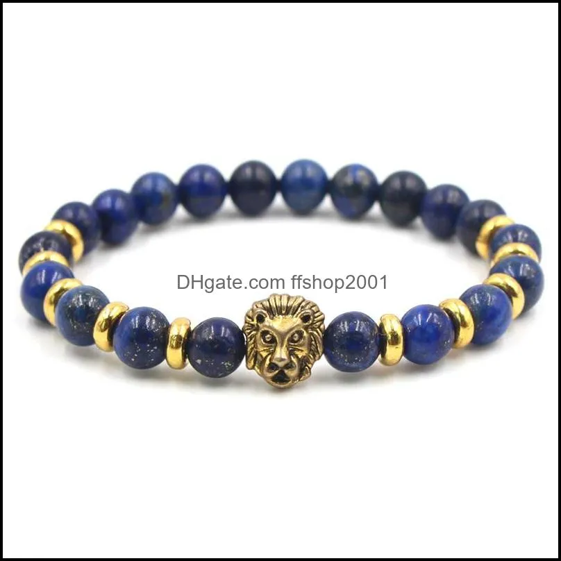 natural stone bracelet buddha head lazuli stone beads bracelets