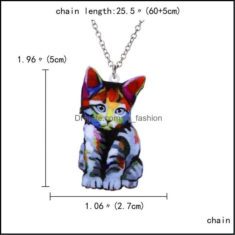 pendant second gram force heat transfer acrylic necklace fashion animal sweater chain necklace