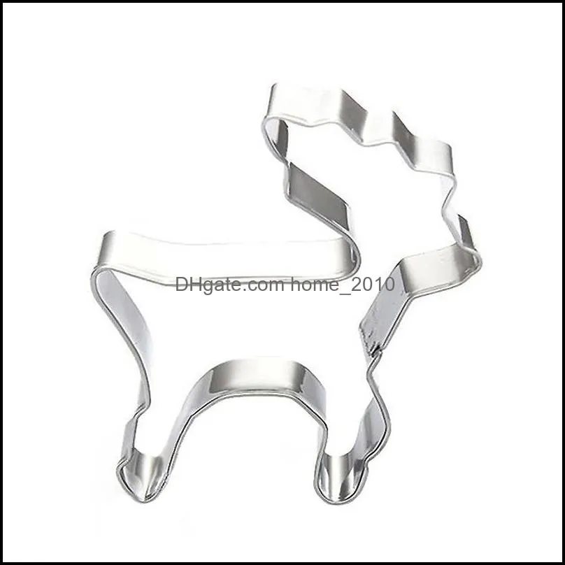 baking moulds creative christmas deer shape cookie cutters staniless steel diy biscuit mold cake fondant decorating toolsbaking