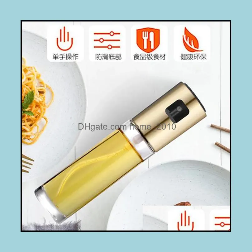 stainless steel olive oil sprayer bottle pump oil pot leakproof grill bbq cookware tools press spray glass kitchen oils bottles