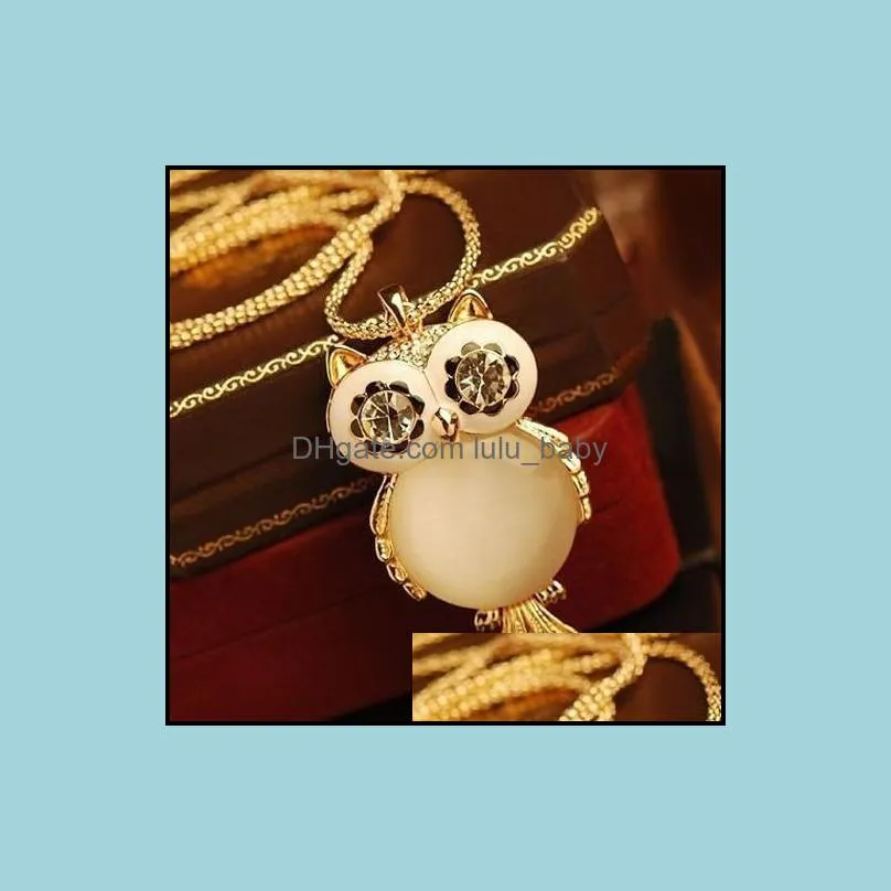 necklaces pendant rhinestone statement snowflake shape eye owl pendant necklace long chains necklace pendant