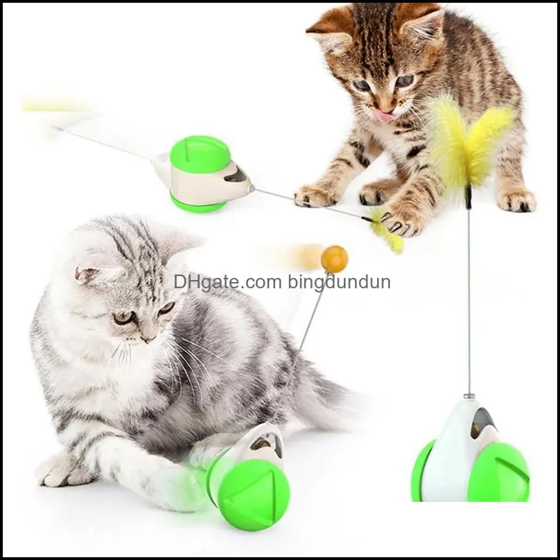 cat toys pet for cats kitten puzzle interactive tumbler swing self balance chasing toy with catnip accessories products