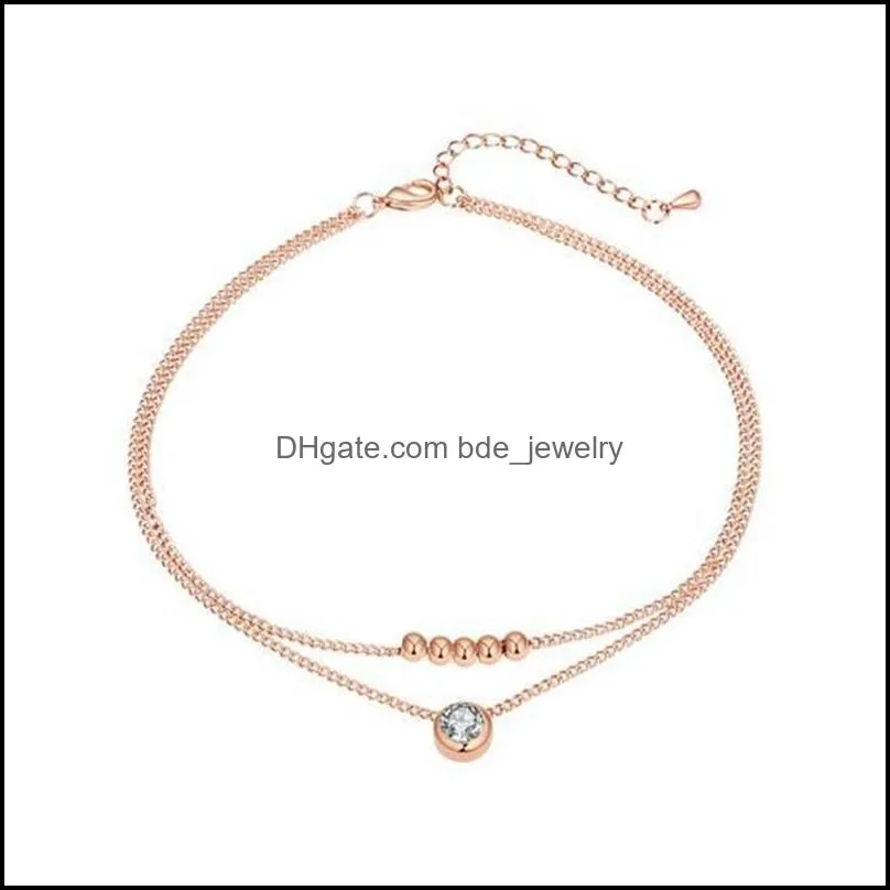 woman charm large size bracelets anklet chain link jewelry 22cm 670 q2
