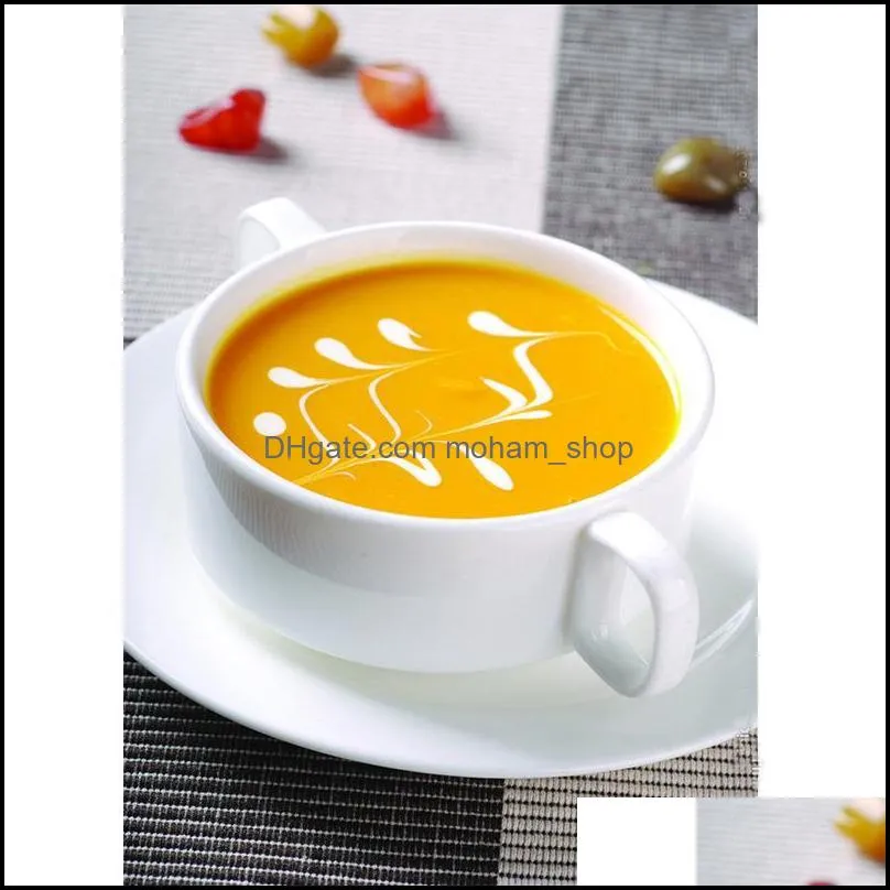 bowls ceramic soup bowl for restaurant logo can be customized wholesale