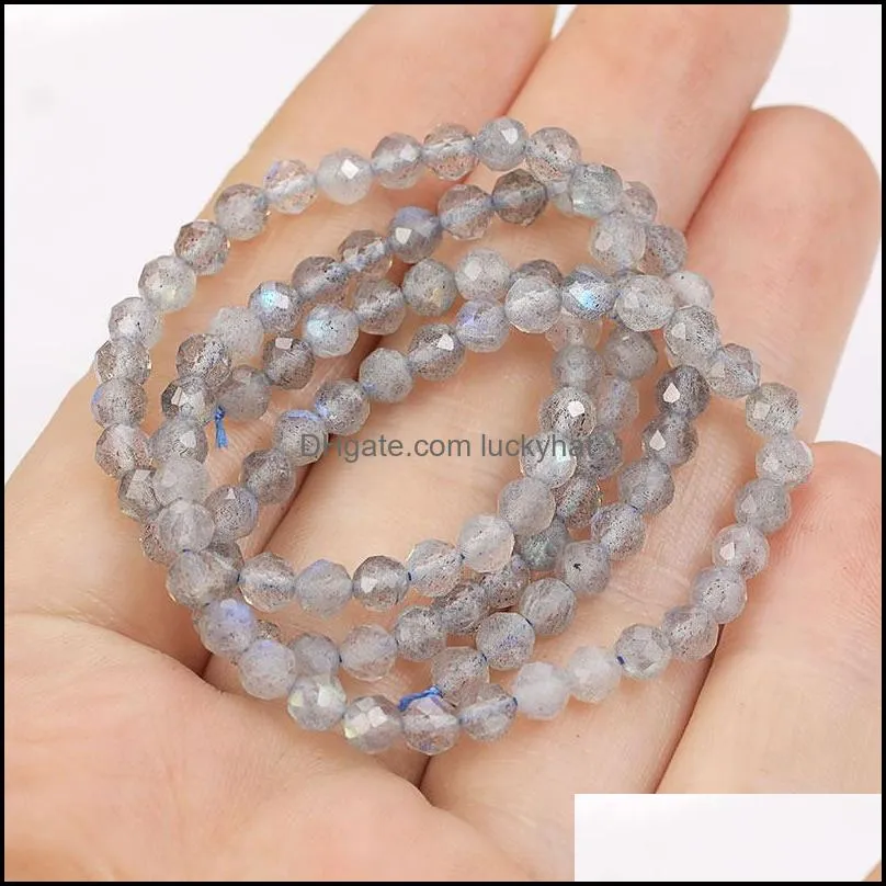 wholesale labradorite loose beads pick size 3mm 4mm faceted moonston bead high quality natural stone strand charm diy bracelets jewelry