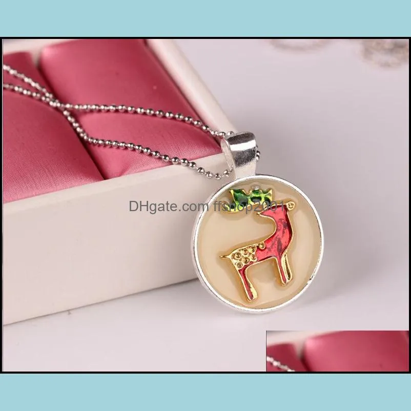 pretty necklaces christmas series cute sika deer necklace
