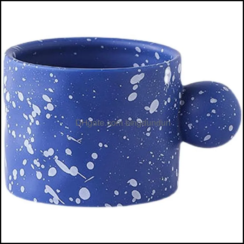 mugs creative retro ceramic cups splashing ink wave dot mug coffee milk cup minimalist design home couple water dish