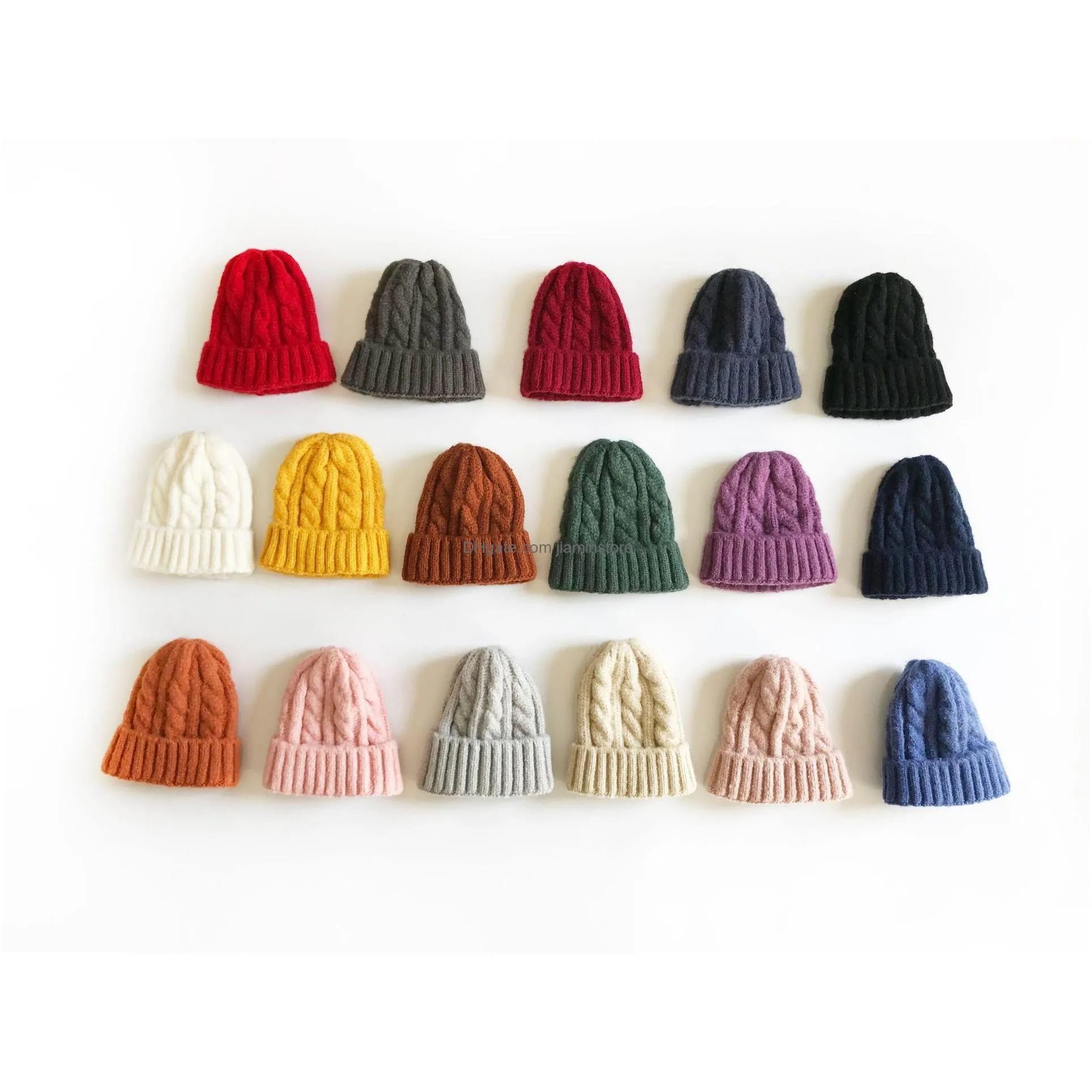 autumn winter mens womens knitted hat skull beanies caps candy color lady thick warm hats