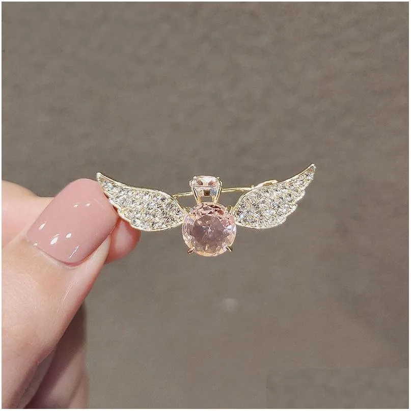 fashion jewelry rhinstone angel wing barrette hairpin hair clip bobby pin single piece barrette hair accessories