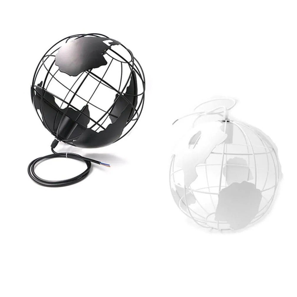 modern chandeliers globe pendant lights black/white color pendant lamps for bar/restaurant hollow ball ceiling fixtures