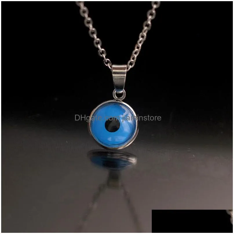 turkish symbol evil eyes pendant necklace resin bead glass blue eye necklaces