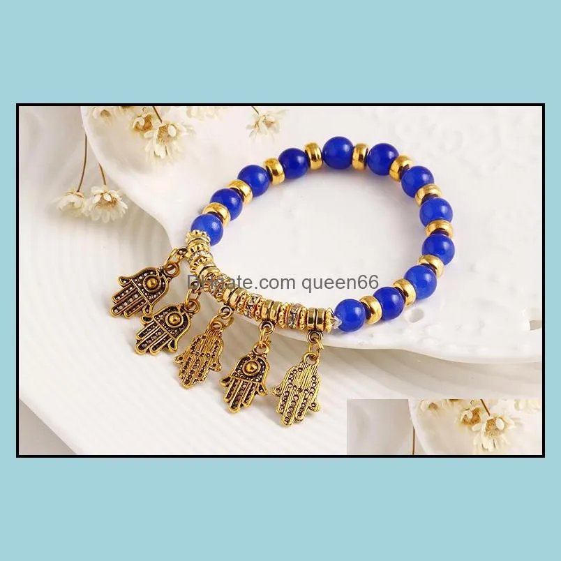 charms bracelets muticolor lava 7 chakra yoga stones bead bracelets