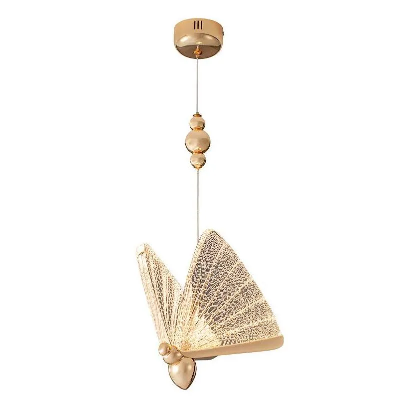modern and simple butterfly single head pendant lights bar table bedroom light luxury restaurant stairwell pendant lamps