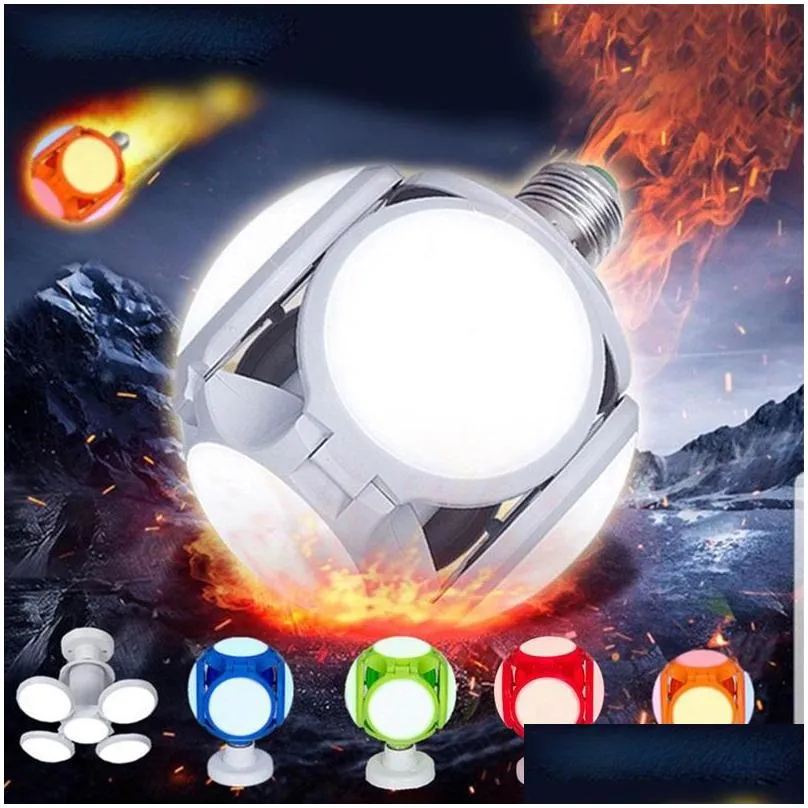 120led super bright led folding lamp indoor lights 40w e27 led light football ufo lamp ac 85265v led bulb