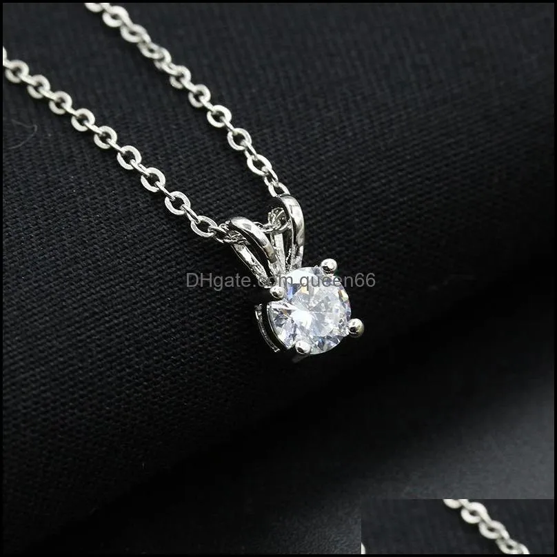 crystal necklaces rhinestone charm plated snowflake necklace heart crown butterfly owl pendant necklace