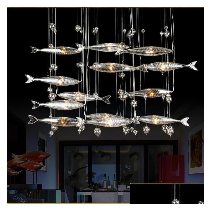 crystal chandelier creative glass personality fish restaurant decorated with crystal chandelier el lobby living room chandelier