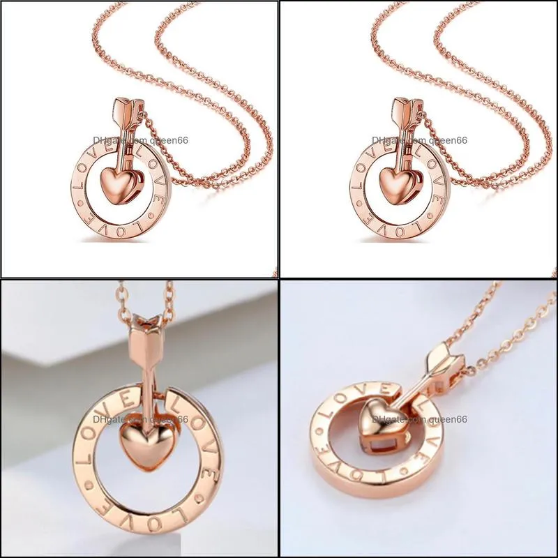 jewelry necklaces girls fashion jewelry necklace ladies jewelry necklace heart arrow necklaces female eros heart cupid fashion