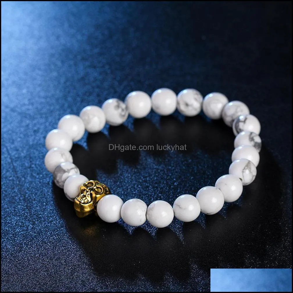 charms bracelets fashion natural for women lava stone beads and tiger eye stone beads bracelet luckyhat