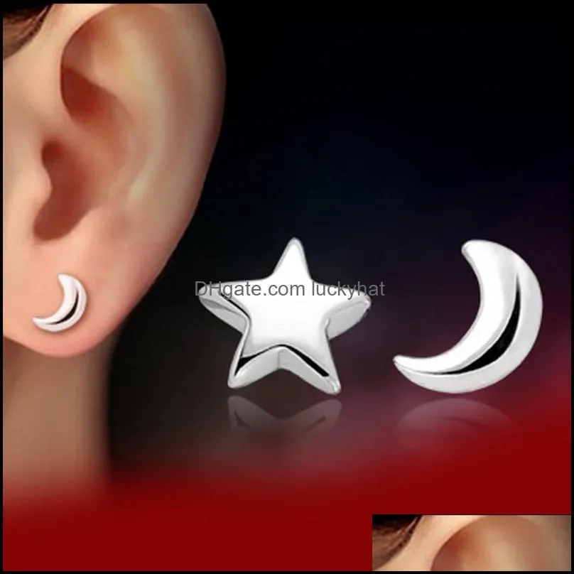 stud earrings 925 silver star amp moon 2015 fashion sterling silver jewelry for women earrings luckyhat