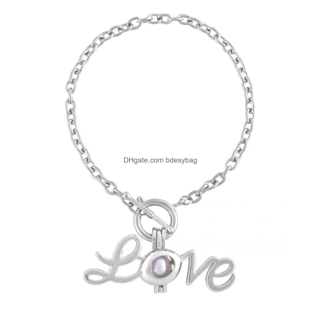 2018 new arrival cage bracelets silver plated love wish cage charms jewelry making for women