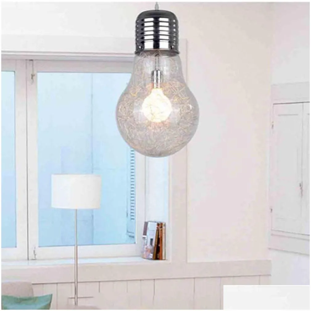 creative personality pendant lights iron glass big bulb vintage lamp bar warehouse 40w e27 pendant lamps