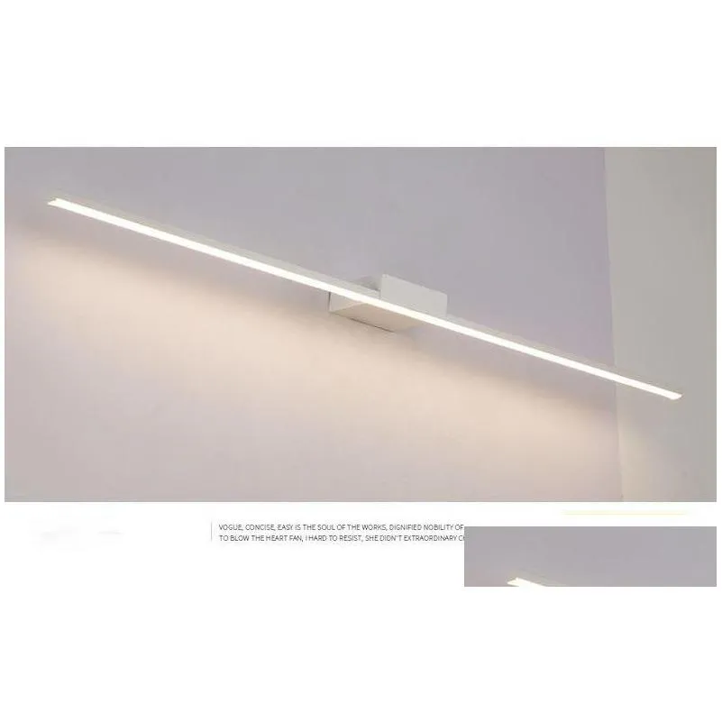 black/white 400/600/800/1000/1200mm led bathroom mirror lights modern makeup dressing bathroom led mirror lamp