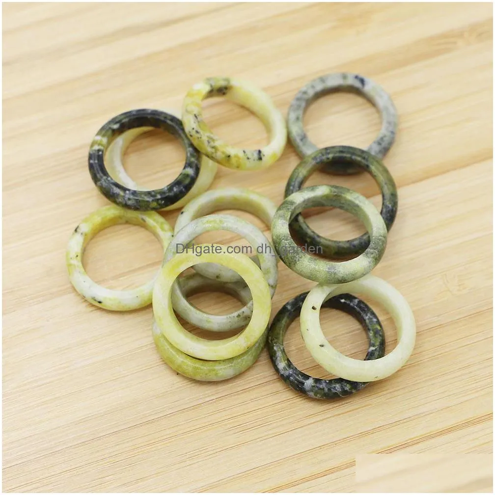 men 6mm band seagrass  rings trendy reiki charms girls fashion party jewelry