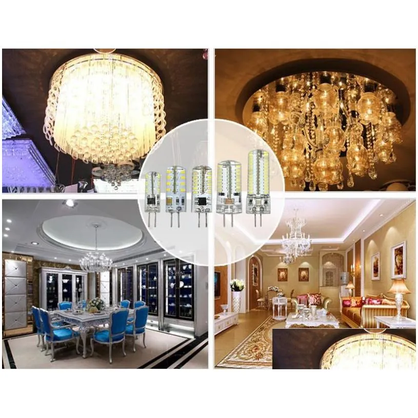 g4 12v 110220v led corn lamp 3w 4w 5w 6w 9w led light 3014 corn bulb silicone lamps crystal chandelier home decoration light