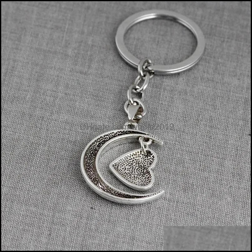 letter key ring heart keychain i love you to the moon and back bag hangs fashion jewelry 326c3