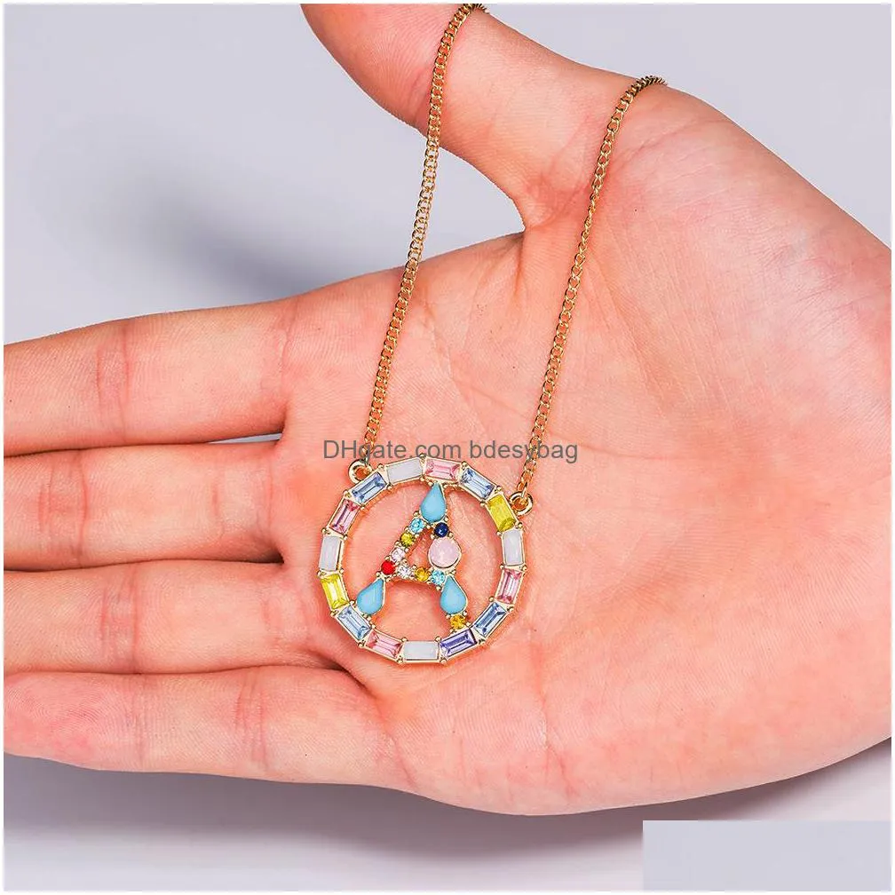 fashion alphapet letters pendant necklace silver plated love wish colorful word necklace jewelry for women gifts