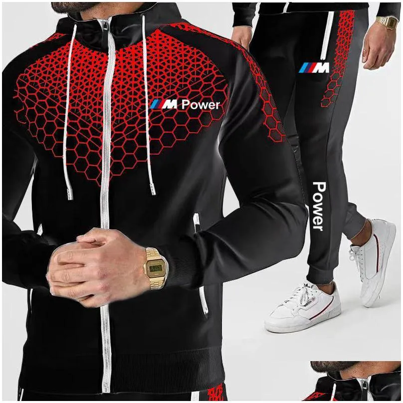 mens designer tracksuits 2021 cardigan sportswear suit long sleeve hoodie add jogging pants 2piece fitness running