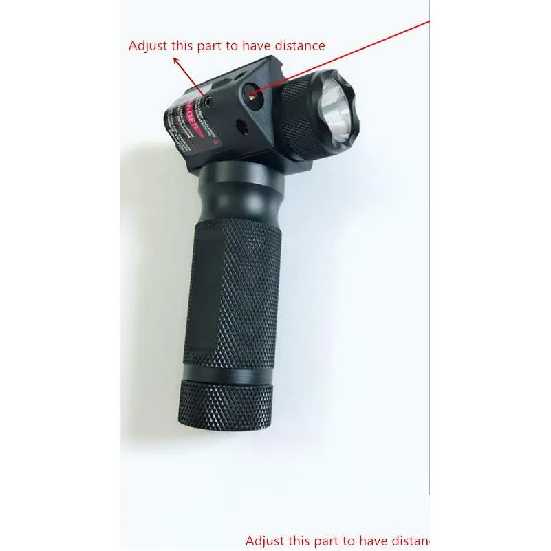 top vertical foregrip strobe flashlight add red dot laser sight for rifle