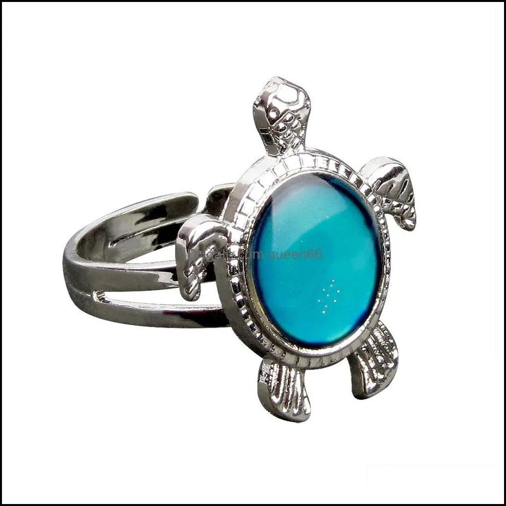 turtle mood ring color change emotion feeling rings temperature control women