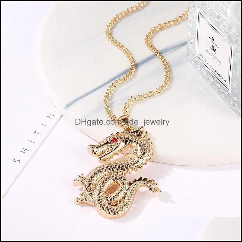 pretty dragon pendant necklace for jewelry fashion jewelry gift for women collares long chains necklaces chic bracele
