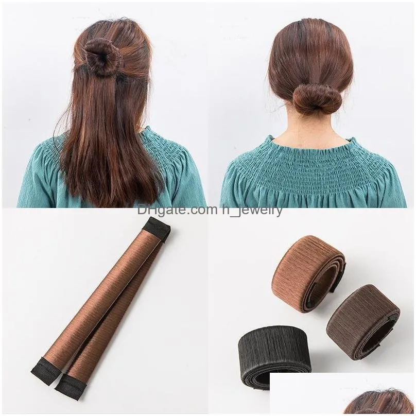 pony tail holder women children head twist hair device lazy circle fleeciness bud girl hair artifacts accessory