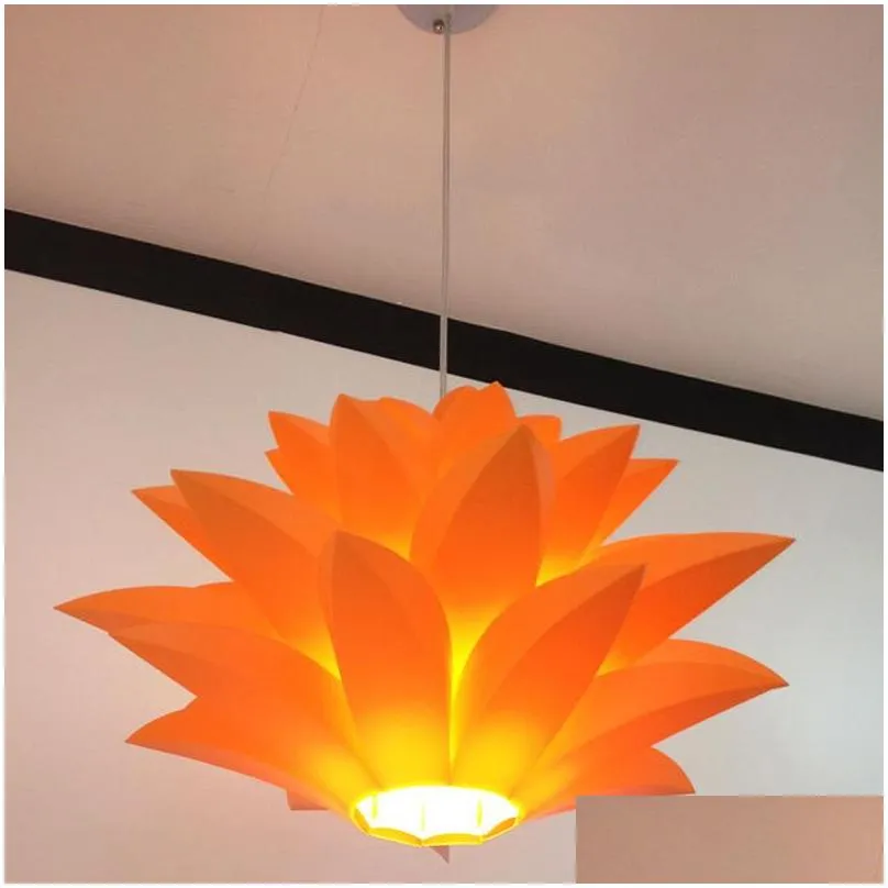 lowest price on sale diy modern pinecone pendant light creative lily lotus novel led e27 35/45/55cm iq puzzle lamp white