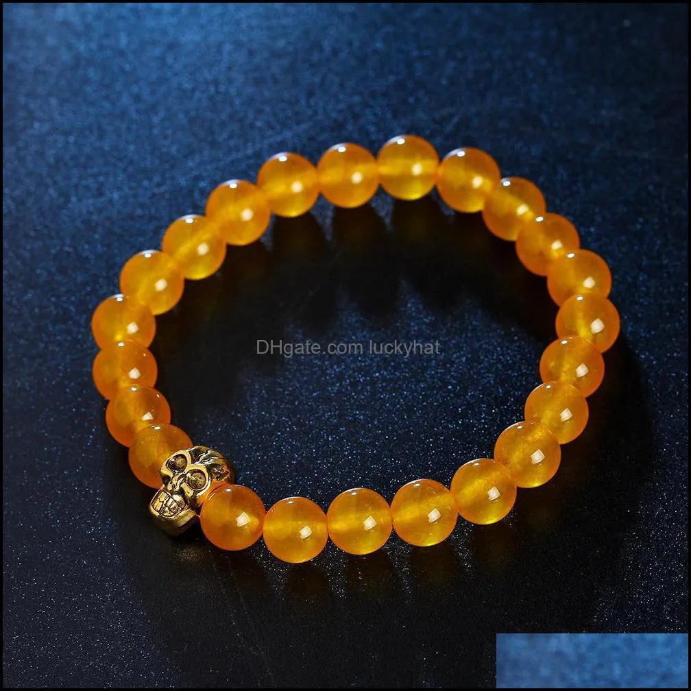 charms bracelets fashion natural for women lava stone beads and tiger eye stone beads bracelet luckyhat