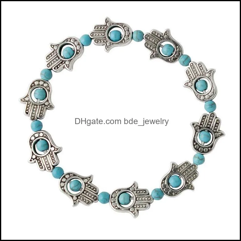 charm bracelets cuff bead bracelet bohemia charming nice round turquoise bracelet