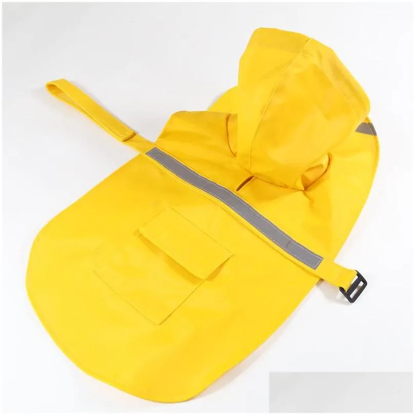 reflective tape large pet clothes raincoat teddy bear big dog rain coat factory direct sale xs xxxl lj201006