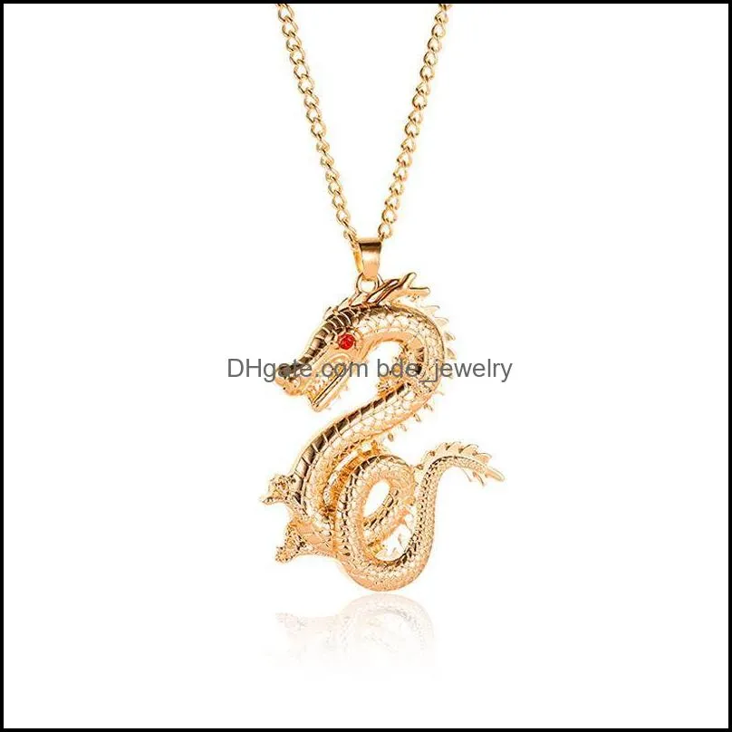 pretty dragon pendant necklace for jewelry fashion jewelry gift for women collares long chains necklaces chic bracele