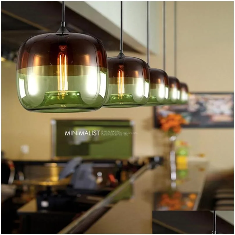 modern nordic art deco colorful hanging glass pendant lamp lights fixtures e27 led for kitchen restaurant living room bedroom