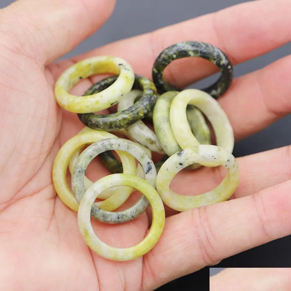 men 6mm band seagrass  rings trendy reiki charms girls fashion party jewelry