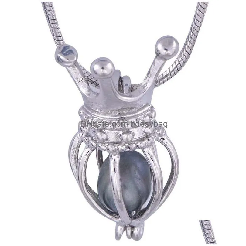 wishing pearl cage pendant silver awareness ribbon of hope pendant mounting for pearl party women p39