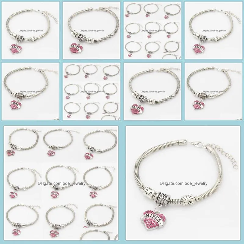 charms bracelets personalized initials mother grandmother silver cuff bracelets crystal bracelet